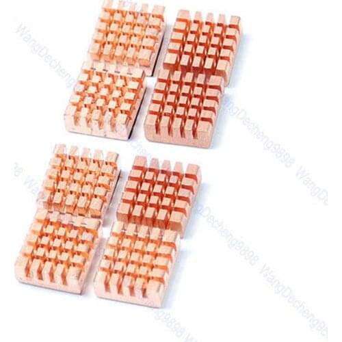 8 X Copper RAM Heat Sink For DDR DDR2 DDR3 RAM Memory RHS03 12 x 11 x 4 mm