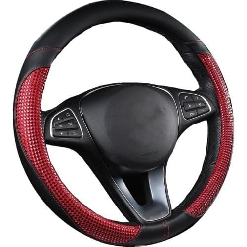 Anti-Slip Three-Dimensional Car Steering Wheel Cover Suitable for Most Steering Wheel M Size 37-38 CM 14.5 "-15" Hand Bar Wrap