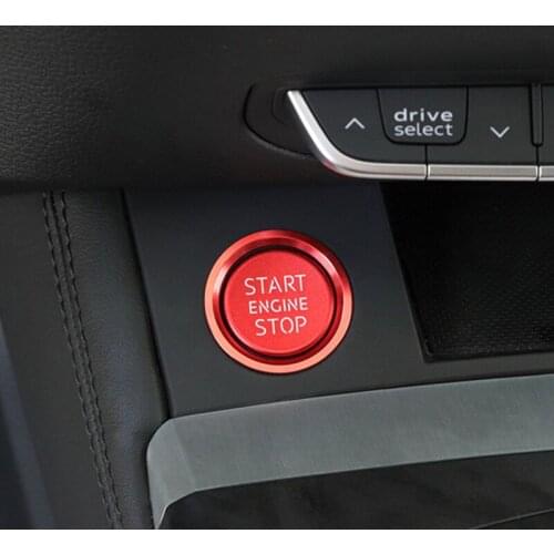 Aluminum Alloy A Key To Start Decorative Ring Keyhole Circle For Audi A4 A5 A6 A7 Q5 Q7 Engine Start Stop Button Trim Cover