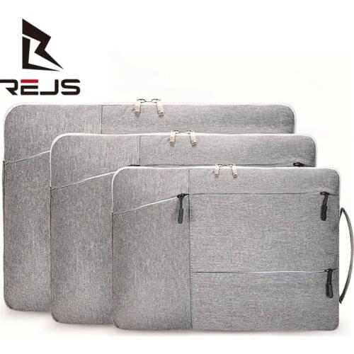 REJS LANGT Business Men Handbag 14 15 16 Inch Laptop Bag Minimalist Design Clutch Bags Daily Work Macbook Handbags Bolso