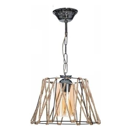 Hepsiniver Home Chrome Plated Ruia Straw Rope Kitchen Hallway Living Room Chandelier