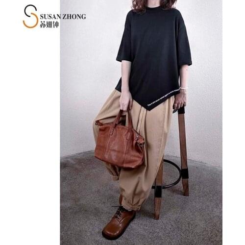 Women T-Shirt Female Tops 2021 Spring Summer New Natural Normcore Casual Oversize Cotton Midi Half Sleeve Batwing Letter Print