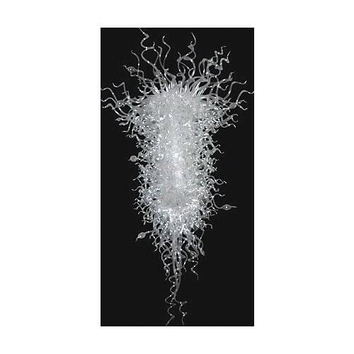 Hot Sale Large white Chandeliers Hotel Lobby Decor Hand Blown Glass Inspired LED Chandelier Lighting -LR059
