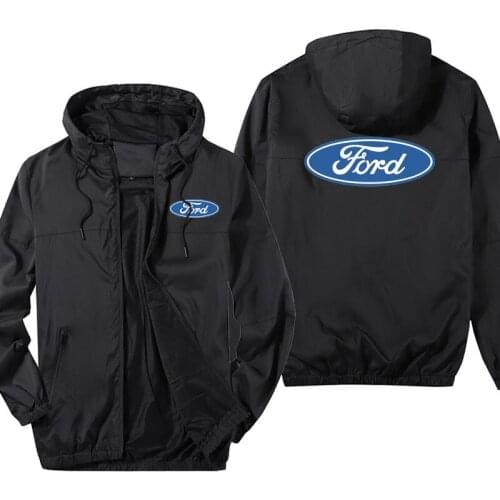 High quality Men jackets sportswear tops casual Ford car logo printing Hooded Men breathable jacket Hip hop street mens