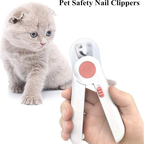Professional Pet Safety Nail Clippers Cutter With LED Lighting Prevent Cutting The Blood Vessels Cat Dog Nail Grooming Trimmer