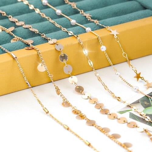 Glasses Chain Fashion European And American Hot-selling Metal Hanging Neck Glasses Chain Anti-skid Beads