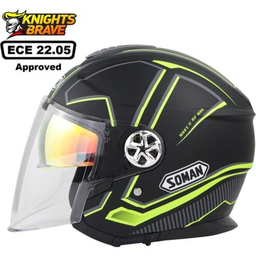 Motorcycle Helmet Double Lens Moto Helmet Open Face Motorcycle Racing Off Road Helmet Casco Moto Capacete Casque ECE Approved