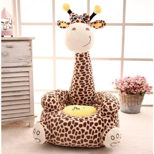 Cartoon Kids Seats Sofa Comfortable PP Cotton Animal Giraffe Small Big Size Baby Portable Chair Gifts for Children