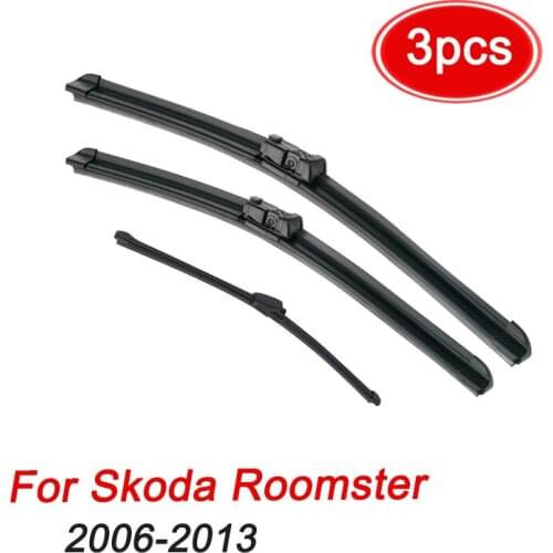 MIDOON Wiper LHD Front Rear Wiper Blades Set For Skoda Roomster 2006 - 2013 Windshield Windscreen Front Rear 21"21"13"