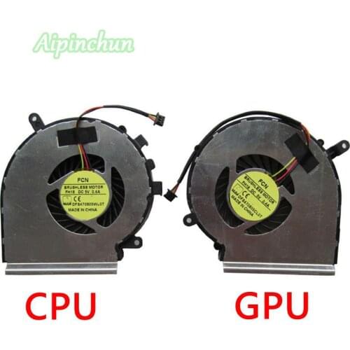 New Original Laptop CPU GPU Cooling Fan for MSI GE72 GE62 PE60 PE70 GL62 GL72 GP62 2QE 6QG MS-1794 MS-1795 Cooler FH18 FH19 3pin