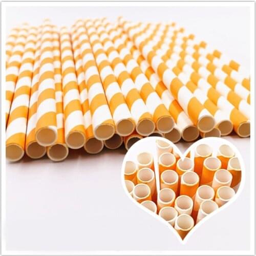 Disposable straws25Pcs Food-grade Paper Disposable Drinking Straw Striped Drink Straws for Kitchenware Party Wedding Supplies