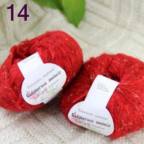 Sale 2SkeinX50gr Luxury Fluffy Soft NEW MOHAIR Shawls Hand Knit Crochet Yarn Red 825-14-2