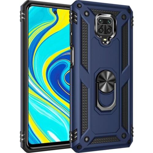 Redmi Note 9S Back Case Redmi 9 A C 9A 9C Bumper Cover Metal Ring Phone Holder for Xiaomi Redmi Note 9 Pro Max S Case Shockproof