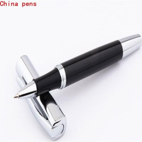 Luxury quality 819 Stainless steel hat black big brand heavy body Business office Medium nib Rollerball pen New School students