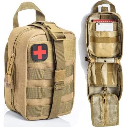 Tactical First-Aid Kit Accessory Bag Tactical Waist Pack Multi-Purpose Outdoor Mountaineering Life-Saving Bag Aid Pouch
