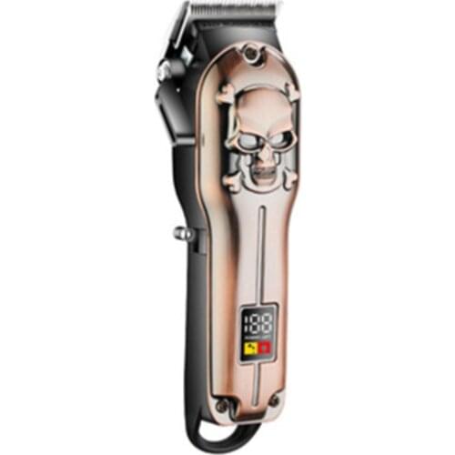 Kemei Hair Trimmer KM-2618 Rechargeable Hair Clipper Haircut Machine Oil Head Clipper Carving Hair Line White Pushing LCD