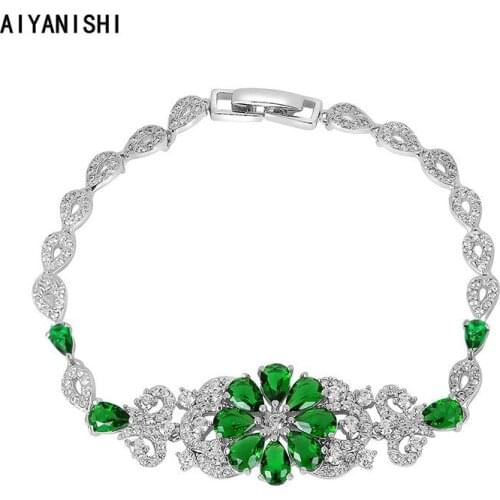 AIYANISHI Vintage 18K Gold Filled Bracelet for Female Tennis Bracelets For Women Bracelet for Lover Couples Korean Fashion Gift