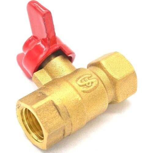 1/4" BSP Female to 1/4" BSP female Thread Brass Ball Valve with butterfly handle PN 0.8 Mpa for Air gas water fuel