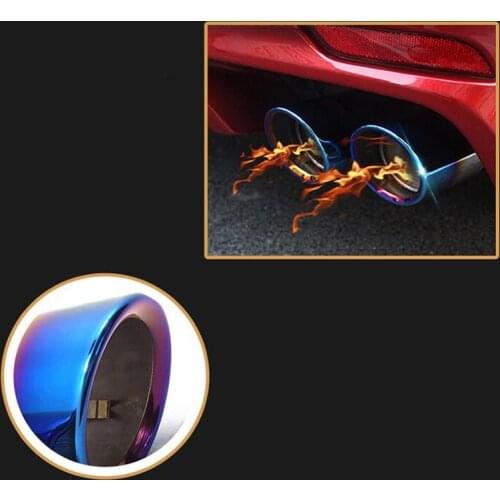 1Pc Chrome Plating Stainless Steel Car Exhaust Muffler Tip Pipes Covers for Audi A1 A3 A4 TT 2009-2015/VW Volkswagen PASSAT