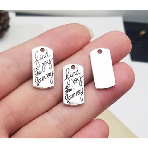 20pcs/lot--21x10mm, Antique silver plated find joy in the journey charms ,DIY supplies, Jewelry accessories