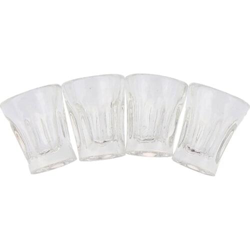 4 pcs Mini Resin Transparent Cup Simulation Kitchen Furniture Model Toys for Doll house Miniature Accessoriesm Decor