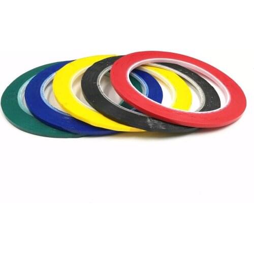 5pcs*3mm 5S Desktop Positioning Tape 66M Desktop Logo Tape Whiteboard Scribe Seamless Warning Segment Tape Color Marking Line