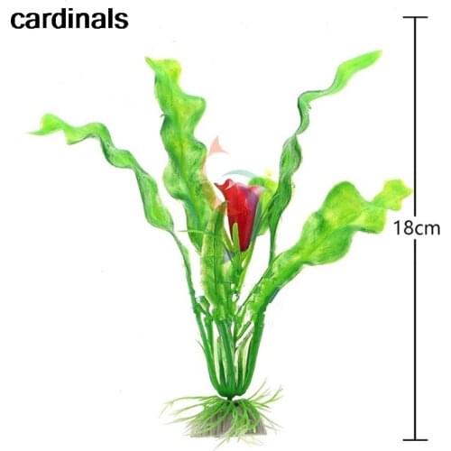 7 Bifurcation Green Artificial Flower Simulation Protection Materials PVC Water Plants Fish Tank Aquarium Accessories Decoration