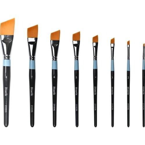 8PC/Lot 233DS High Quality Taklon Hair Wooden Handle Watercolor Acrylic Artist Art Paint Brush