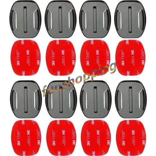 8x Flat Adhesive Sticky Mount Super Sticker For GoPro Go Pro HD Hero 4 3+ 3 2 1 SJ4000 SJ5000 SJCAM Xiaomi Yi Camera accessories