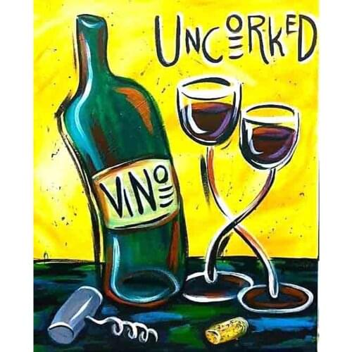 DIY Painting By Numbers Cartoon Red Wine Kit Coloring By Numbers Wall Art Acrylic Canvas Paintings Home Decoration Gift