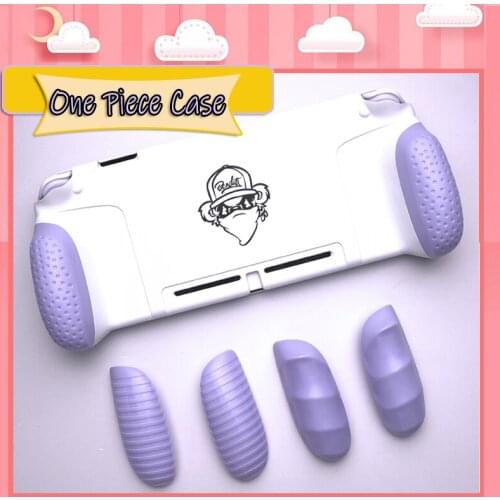 For Nintendos Switch Console Joy Con Case One-piece Shell GripCase Protective Case Cover Shell with Replaceable Grips Cover Case