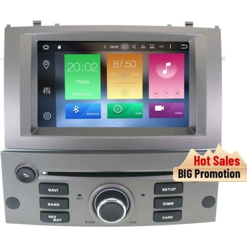 Android 9.1 Auto Glonass GPS Navi Car DVD Stereo for Peugeot 407 2004-2010 auto radio type recorder Multimedia player Head unitA