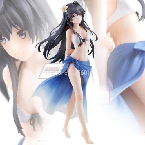 20cm My Teen Romantic Comedy SNAFU Anime Figure Yukinoshita Yukino Action Figure Yui Yuigahama Swimsuit Figurine Model Doll Gift