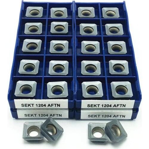 10 pieces of SEKT1204 AFTN LT30 milling insert 100% original carbide insert milling turning tool sekt 1204 CNC lathe tool