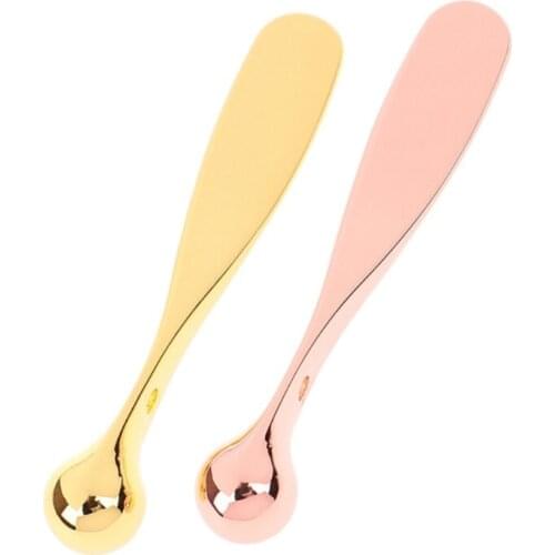 H7JC Anti Wrinkle Eye Cream Applicator Mixing Spatulas Metal Face Mask Spoon Sticks Massage Manual Roller