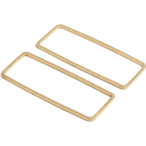 Brass Geometric Charms, Raw Brass Earrings Findings,Raw Brass Pendant,Square Shaped Earrings Brass Charm,38x15.5mm-RB1146