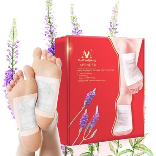 Lavender Detox Foot Patches Pads Nourishing Repair Foot Patch Improve Sleep Quality Slimming Patch Loss Weight Care Feet Care