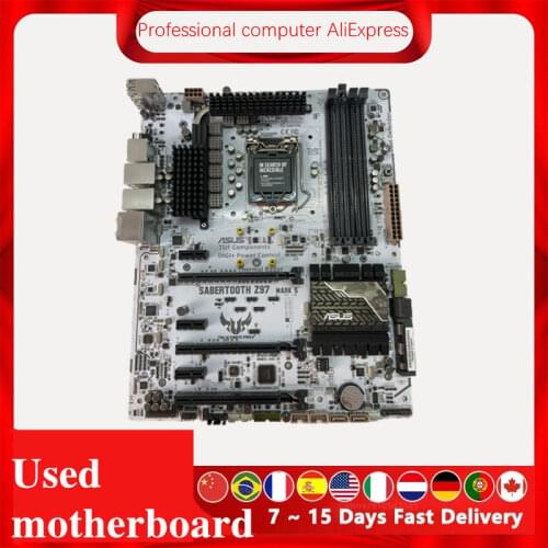 For Asus SABERTOOTH Z97 MARK S Desktop Motherboard Z97 LGA 1150 For Core i7 i5 i3 SATA3 USB3.0 Original Used Mainboard
