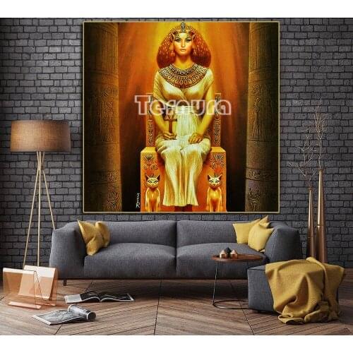 DIY Full Square Diamond Picture Cat cleopatra Gift 5d Diamond Embroidery Mosaic Cross Stitch Diamond Painting rhinestone Decor
