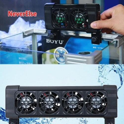 Low Noise Aquarium fish tank DC12V automatic temperature control fan cooling aquarium fan water cooling mute Aquarium Accessorie