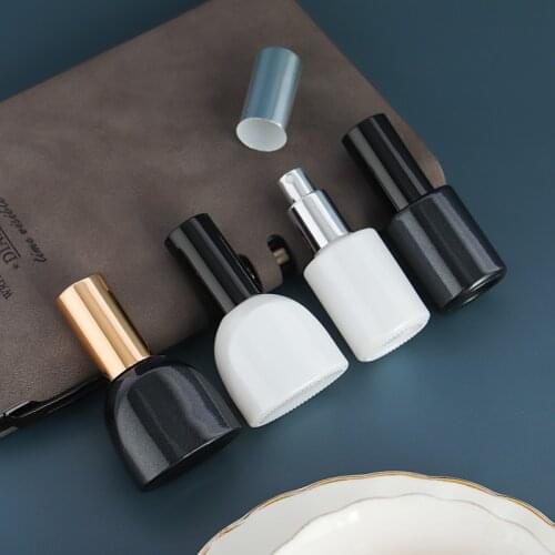 The new Morandi 8ml/10ml Spray Bottle Sample Portable Mini Perfume Atomizer Gold Silver Cap Perfumer Bottle Empty Glass Bottle