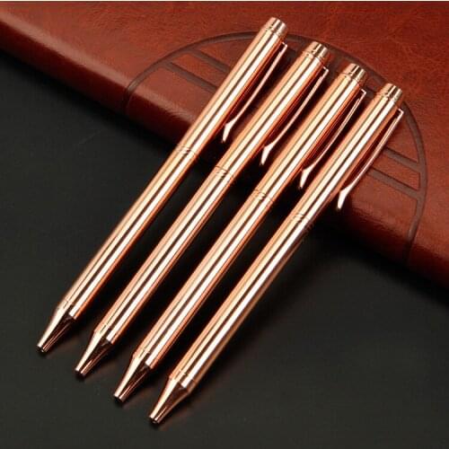The New Metal Ball-point Pen Marker Creative Rotation Ball-point Pen Office Stationery Gift Pen