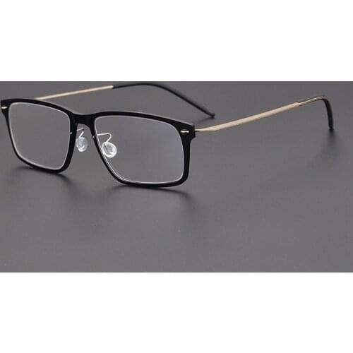 Original Quality Retro EyeGlasses Titanium No Screw Square Optical Glasses Mens and Womens Prescription Myopia Glasses Frame