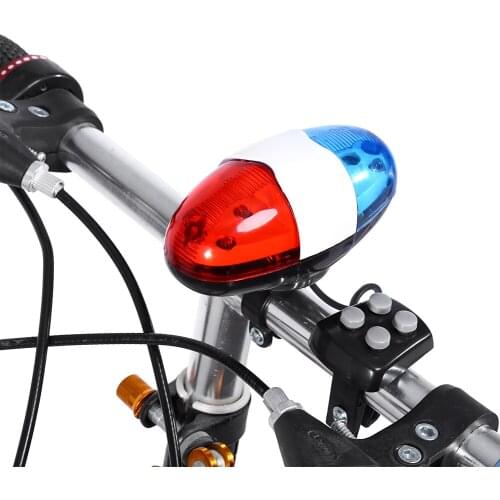 Practical Safety 6 LED Bicycle Front Light 4 Buttons Warning Electric Bell Accessory For Bike