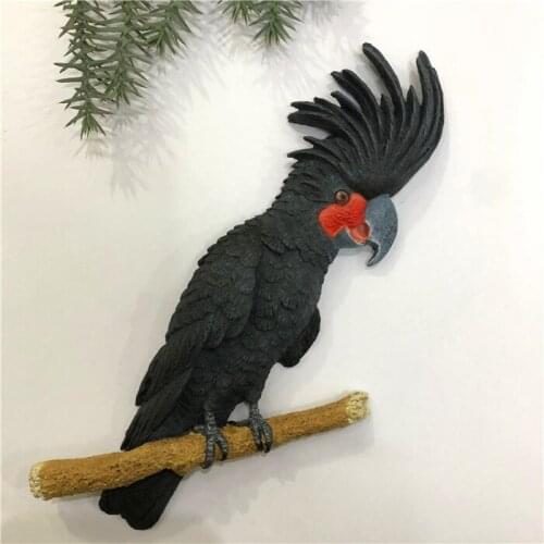 QIQIPP Creative Magnet Three-dimensional Animal Bird Palm Lime Parrot Fridge Magnet Resin Decorative Magnet