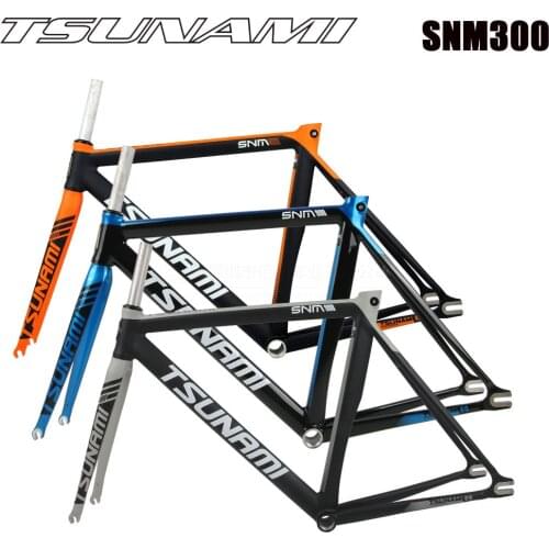 TSUNAMI Aluminum Alloy Bike Fixed Gear Frameset Fork 700cx50cm 52cm 54cm Speed Race Site Bicycle Frame