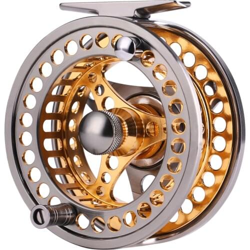 Sougayilang Top Quality 7/8 Fly Fishing Reel High Strength Die Casting Aluminum Alloy Body Reel Wheel Fishing Tackle