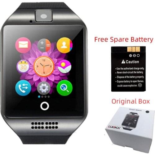 Q18 Bluetooth Connect Men Smart Watch With Sim TF Card Camera Smartwatch Women Wristwatch Sport Pedometer Waterproof Watch Fit