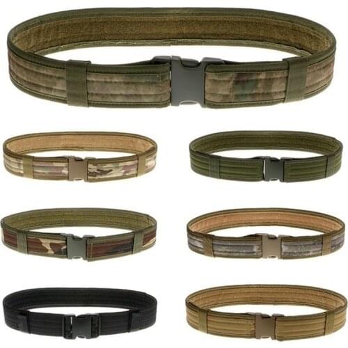 2" Tactical Belts Combat Gear Utility Nylon Heavy Duty Belt Hunting Adjustable Waistband Waist Trainer Hunting Accessories