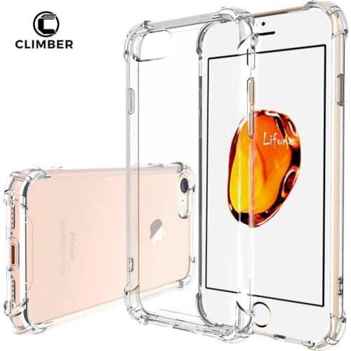 Shock Drop Resistance Air Cushion Airbag Crystal Clear Transparent Silicone TPU Soft Gel Cover Phone Case For iPhone 7 8 Plus X